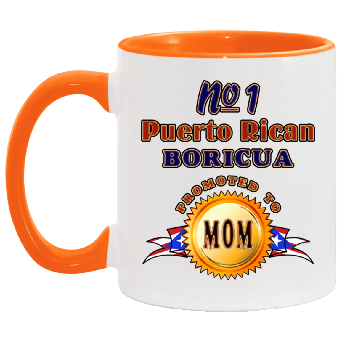 #1 Boricua Mom 11 oz. Accent Mug