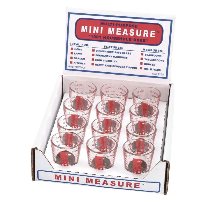 1 MINI MEASURING GLASS IN RED $5.99 each