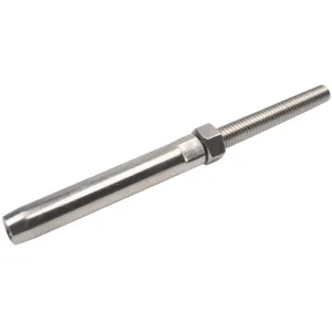 1/8" Grade 316 Stainless Left Threaded Stud Machine Swage Terminal