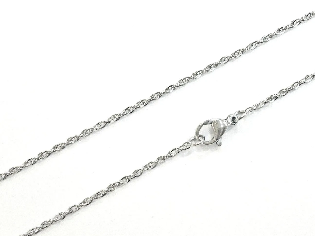 20”/24" Stainless Steel Necklace, 1.8mm Twisted Cable Chain | 20“/24" 不鏽鋼項鏈 1.8mm扭十字鏈