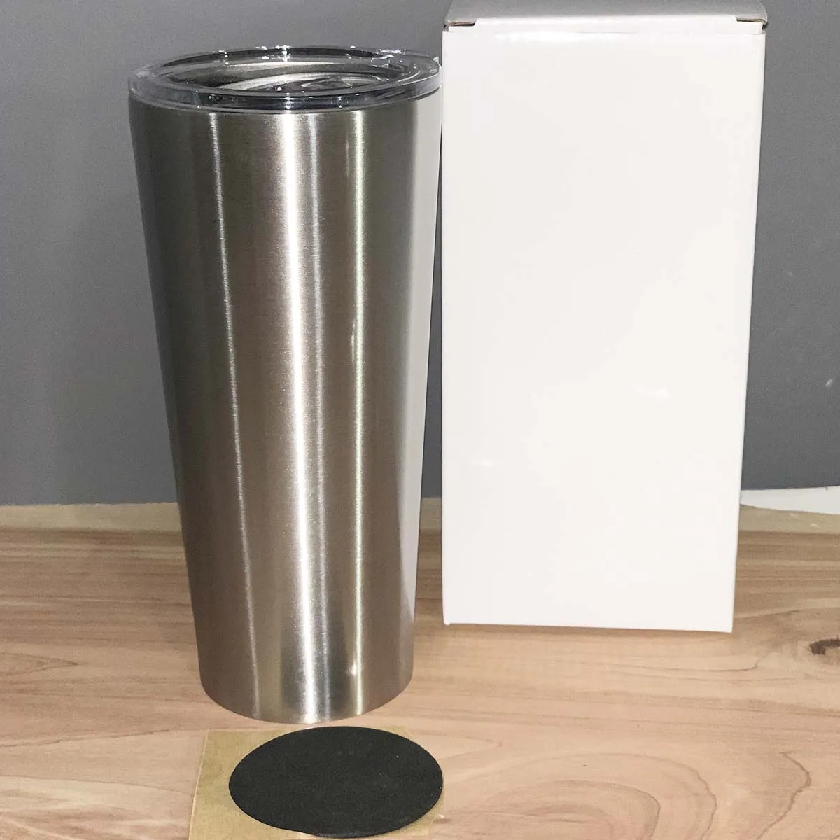 24 oz Tapered Slim Stainless Steel Insulated Blank Tumblers with Leak Resistant Slide Lid