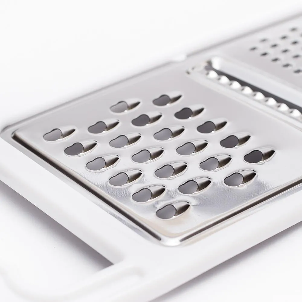 3-in-1 Grater (3-Way/Silver/White/24.5x11.2cm)