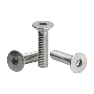 316 Stainless Steel Hexagon Countersunk Head Cap Screw M6 x 25mm DIN 7991