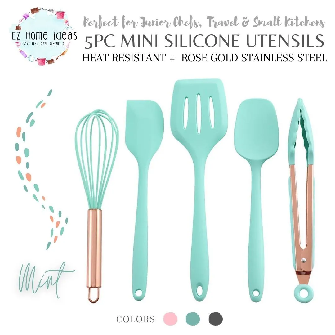 5pcs Mini Silicone Kitchen Utensils