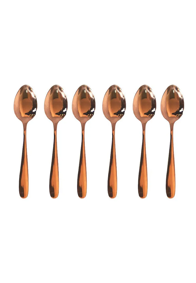 6piece Teaspoon with Plastic Packaging - Rose Gold