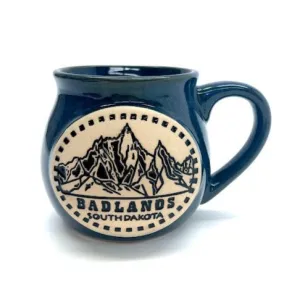 Badlands South Dakota Blue Pottery Mug