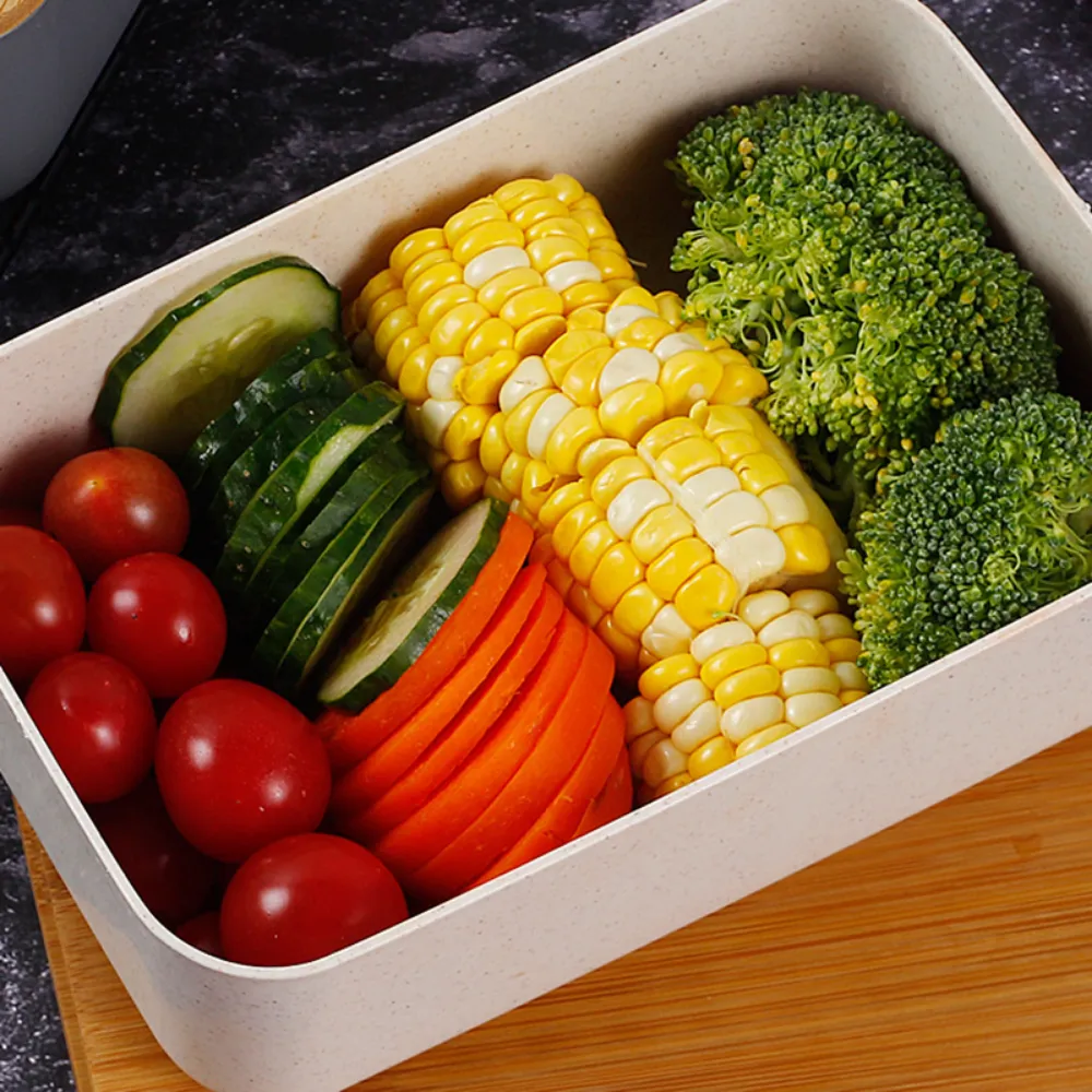 Bamboo Lunch Box With Cutlery & Lid