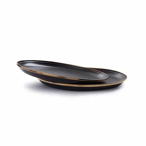 BAREBONES Enamel Deep Plate 2PK