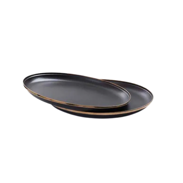 BAREBONES Enamel Deep Plate 2PK