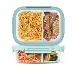 Bentgo Glass Leak-Proof Meal Prep Set (4pc) - Seafoam/Seaglass