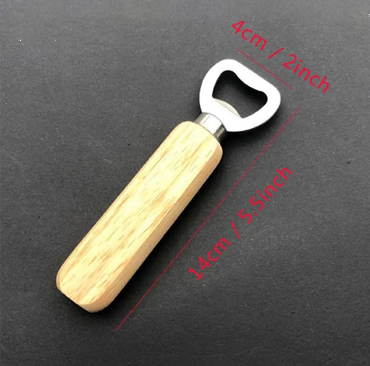 BOTTLE OPENER WOODEN HANDLE