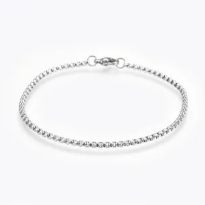 Box Chain Bracelet - Plated Stainless - 8"