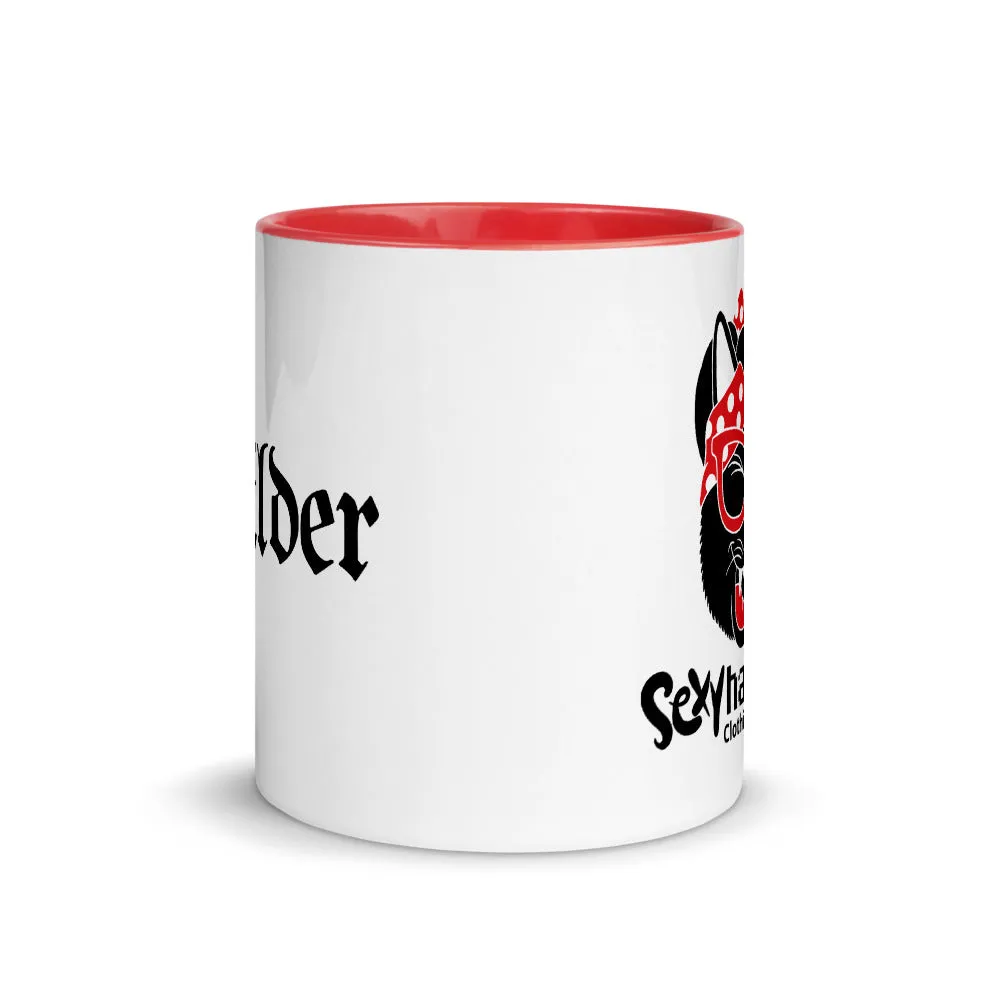 Builder Coffee White Ceramic Mug with Color Inside