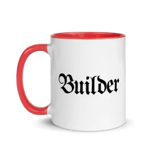 Builder Coffee White Ceramic Mug with Color Inside