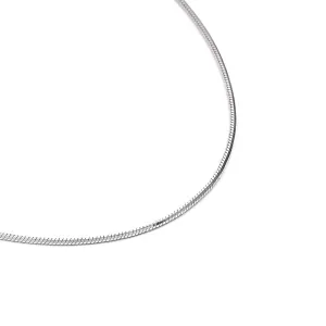 C001W B.Tiff Octagonal Herringbone Stainless Steel Chain Necklace