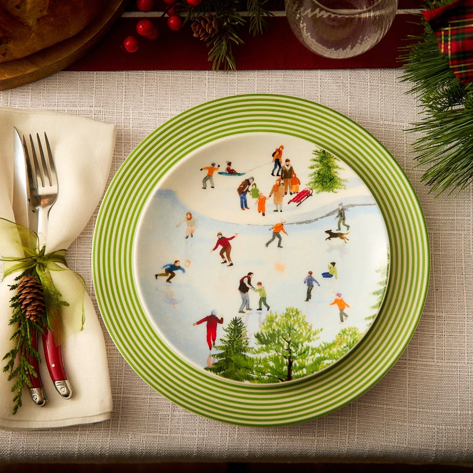 Caskata - Caskata X Felix Doolittle Winter Wonderland Plates, Set of 4