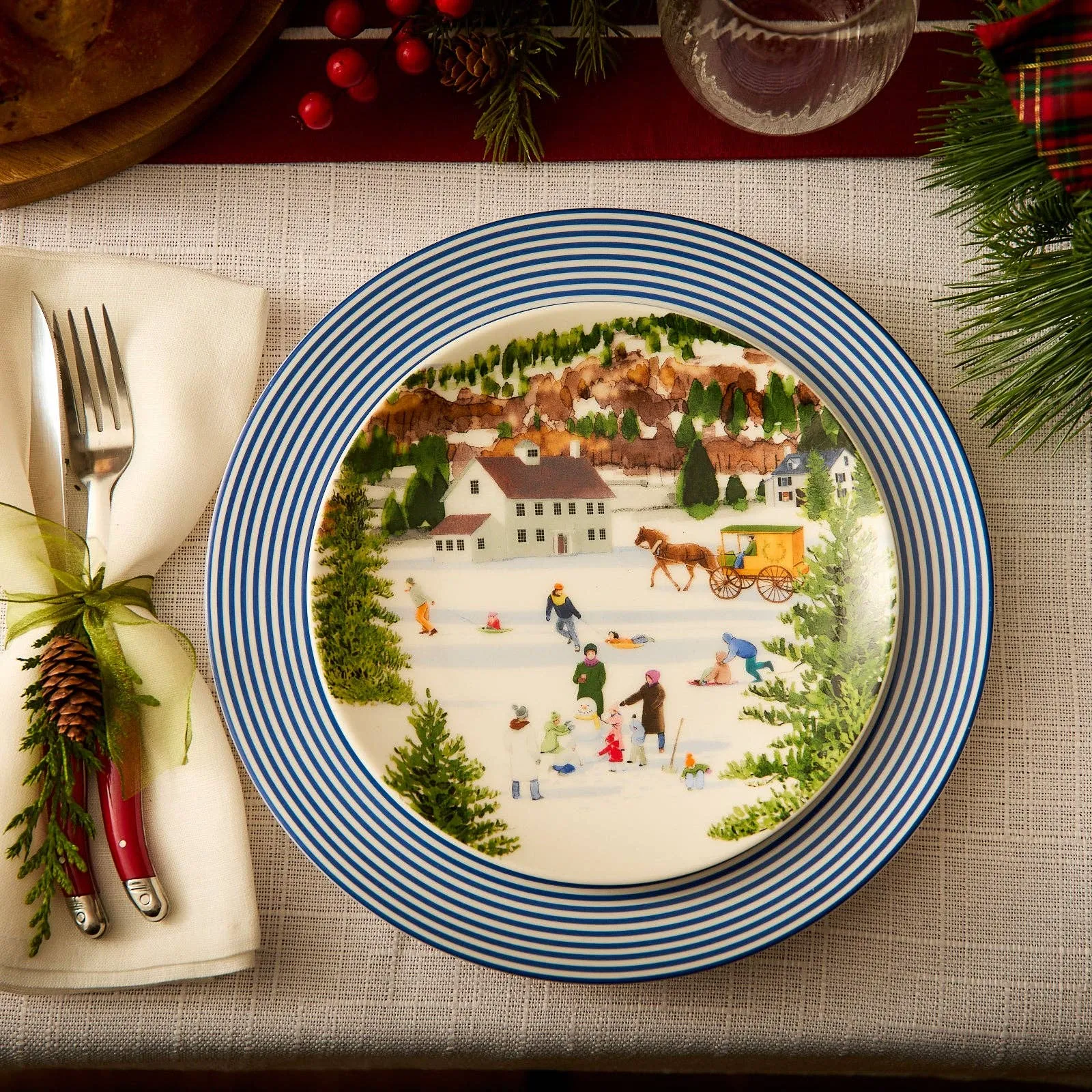 Caskata - Caskata X Felix Doolittle Winter Wonderland Plates, Set of 4