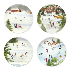 Caskata - Caskata X Felix Doolittle Winter Wonderland Plates, Set of 4