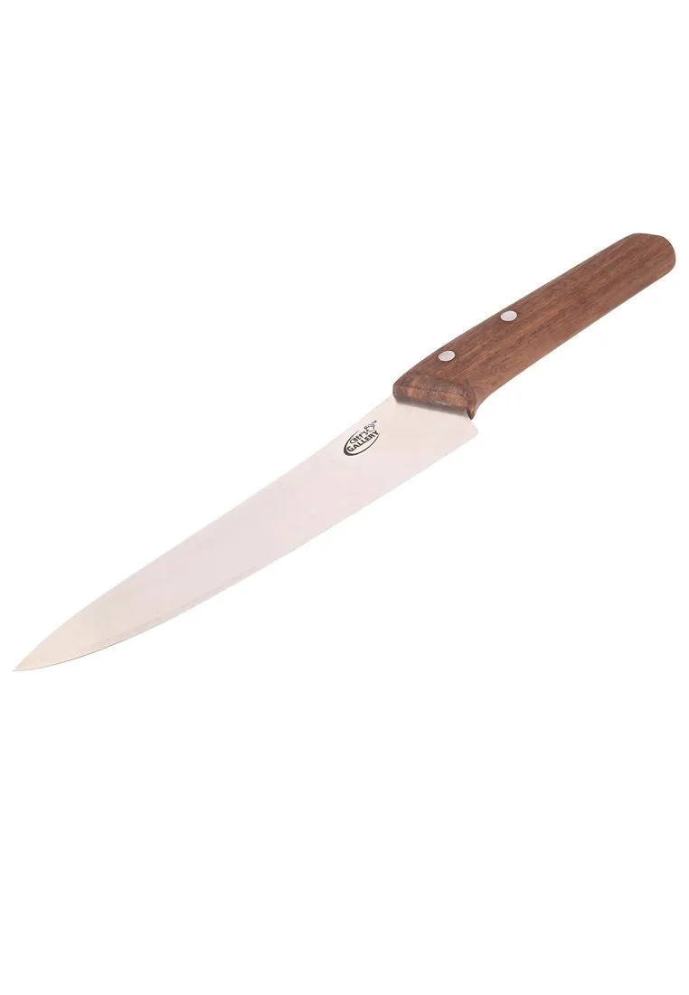 Chef's Gallery Stainless Chef Knife 8" with Solid Walnut Wooden Handle 33.5 x 4.5cm