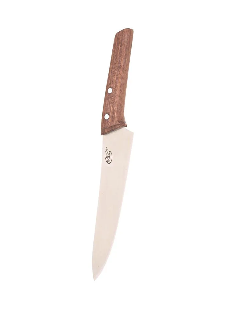 Chef's Gallery Stainless Chef Knife 8" with Solid Walnut Wooden Handle 33.5 x 4.5cm