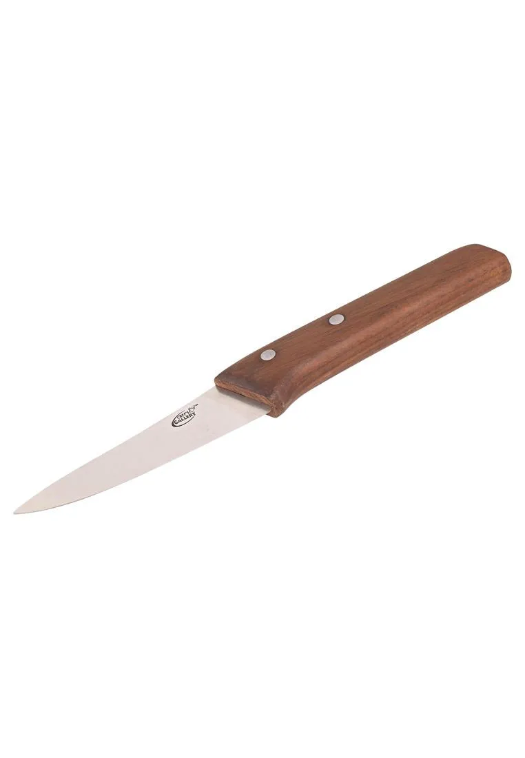 Chef's Gallery Stainless Pairing Knife 3.5" with Solid Walnut Wooden Handle 21 x 2.5cm