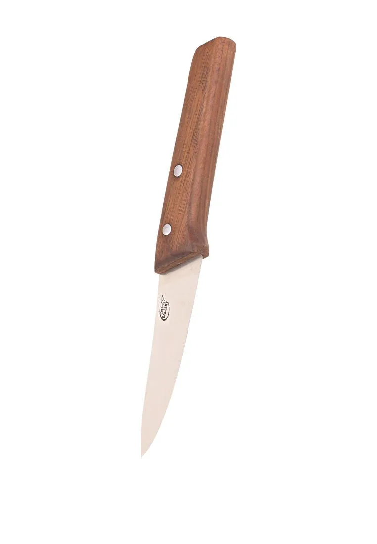 Chef's Gallery Stainless Pairing Knife 3.5" with Solid Walnut Wooden Handle 21 x 2.5cm