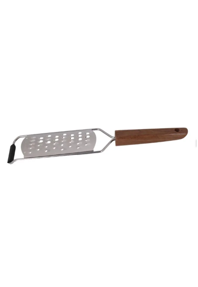 Chef's Gallery Stainless Ultra Coarse Grater with Solid Walnut Wooden Handle