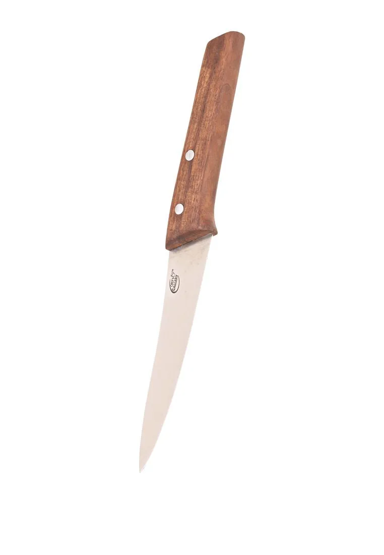 Chef's Gallery Stainless Utility Knife 5" with Solid Walnut Wooden Handle 24 x 2.5cm