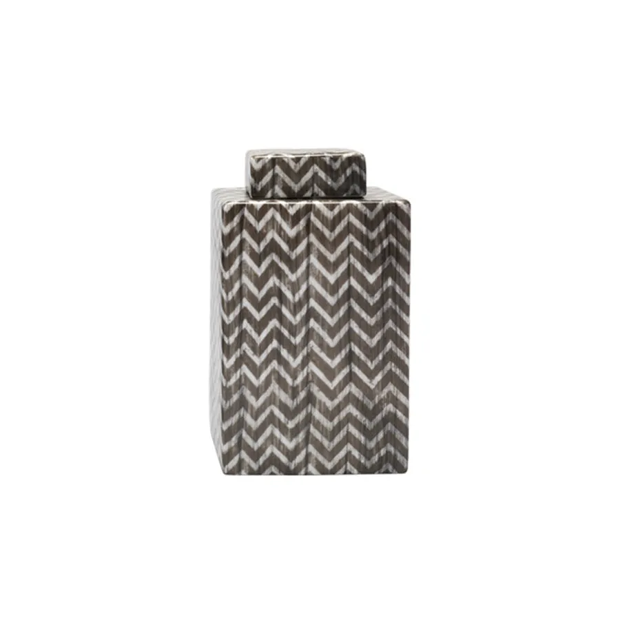 Chevron Lidded Canister