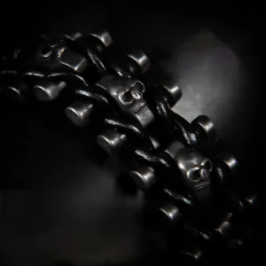 Cristiano Black Skeleton Bracelet