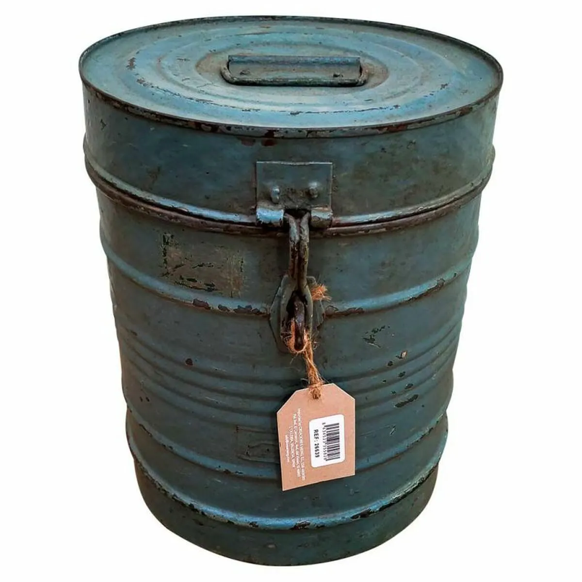 Decorative canister Alexandra House Living Blue Iron Traditional style 26 x 32 x 26 cm