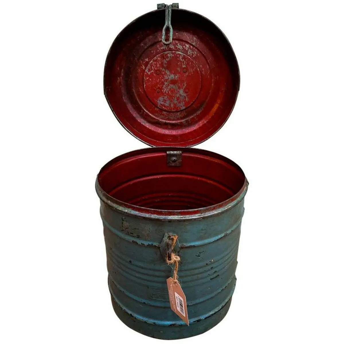 Decorative canister Alexandra House Living Blue Iron Traditional style 26 x 32 x 26 cm