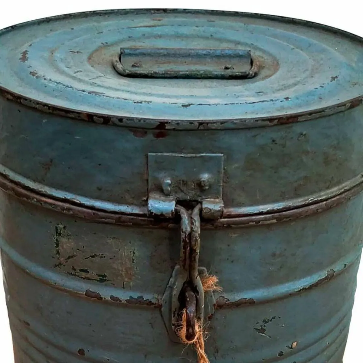 Decorative canister Alexandra House Living Blue Iron Traditional style 26 x 32 x 26 cm