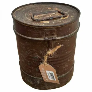 Decorative canister Alexandra House Living Brown Iron Traditional style 20 x 23 x 20 cm