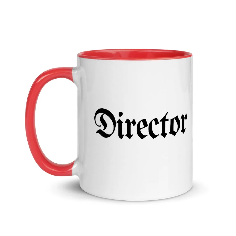 Director White Ceramic Mug with Color Inside