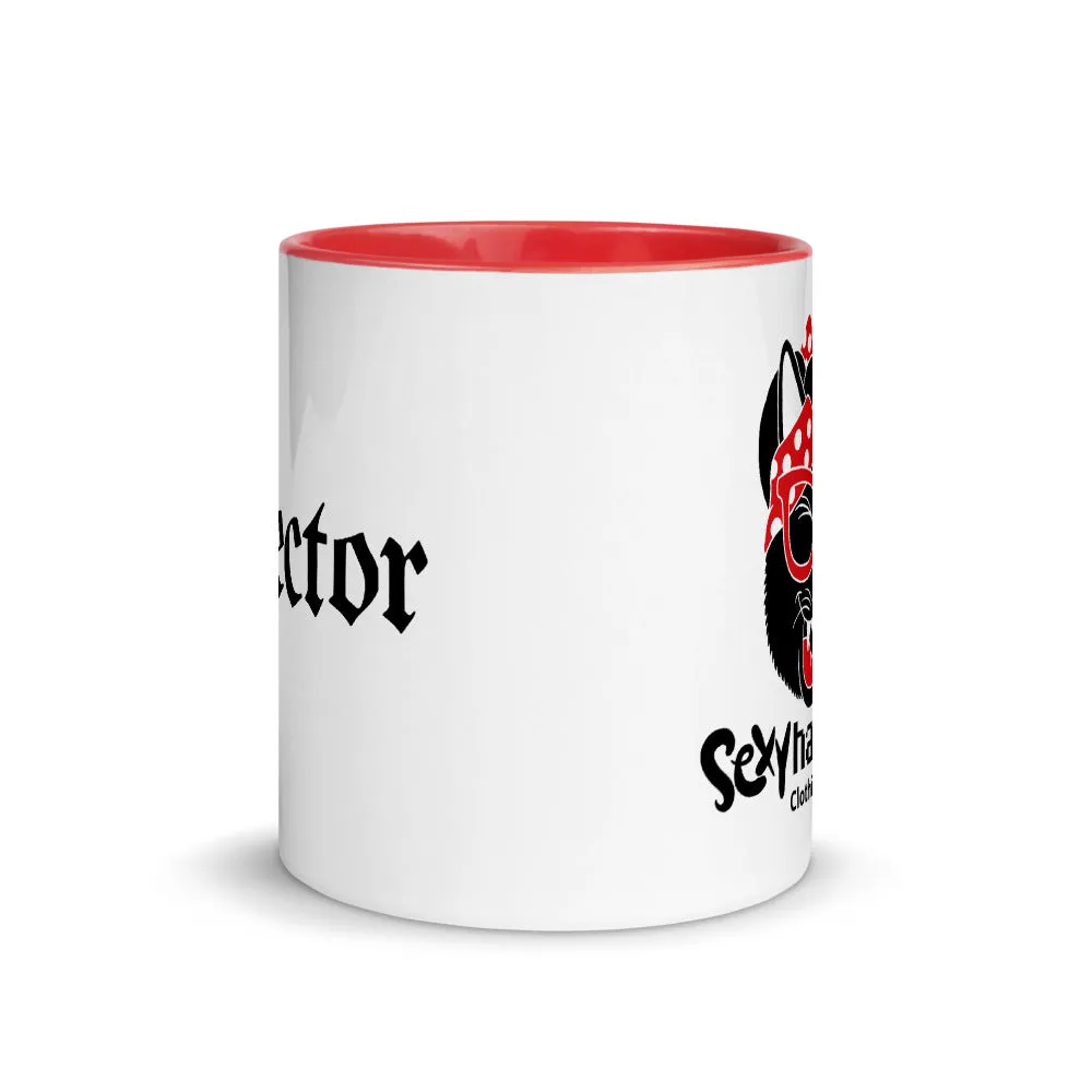 Director White Ceramic Mug with Color Inside