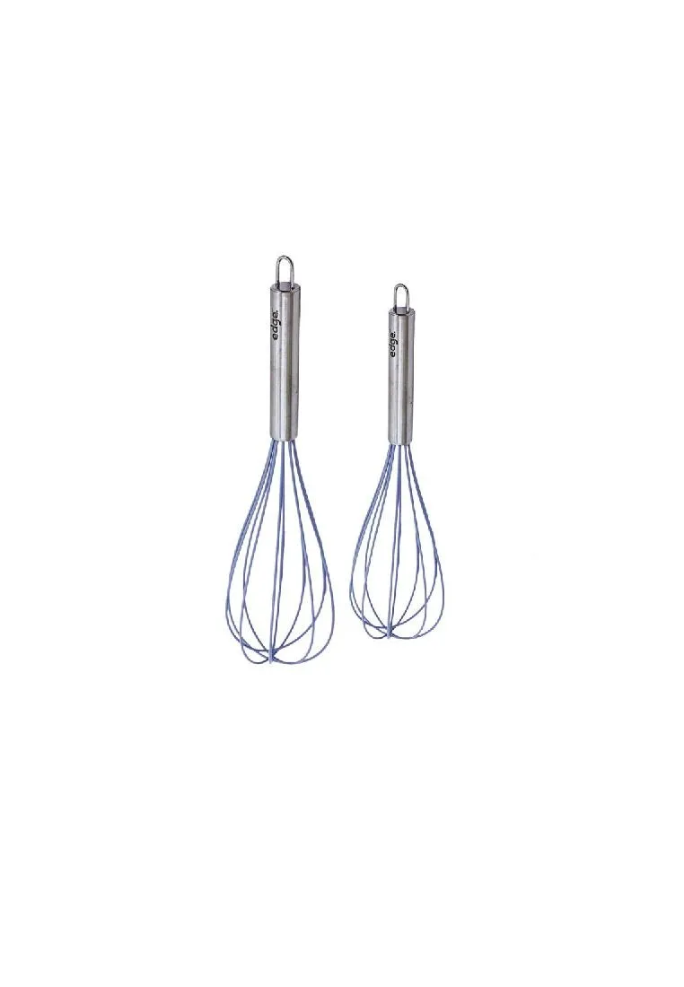 Edge Silicone Egg Whisk 10" & 12" Set of 2