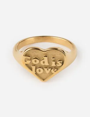 Gold God is Love Ring