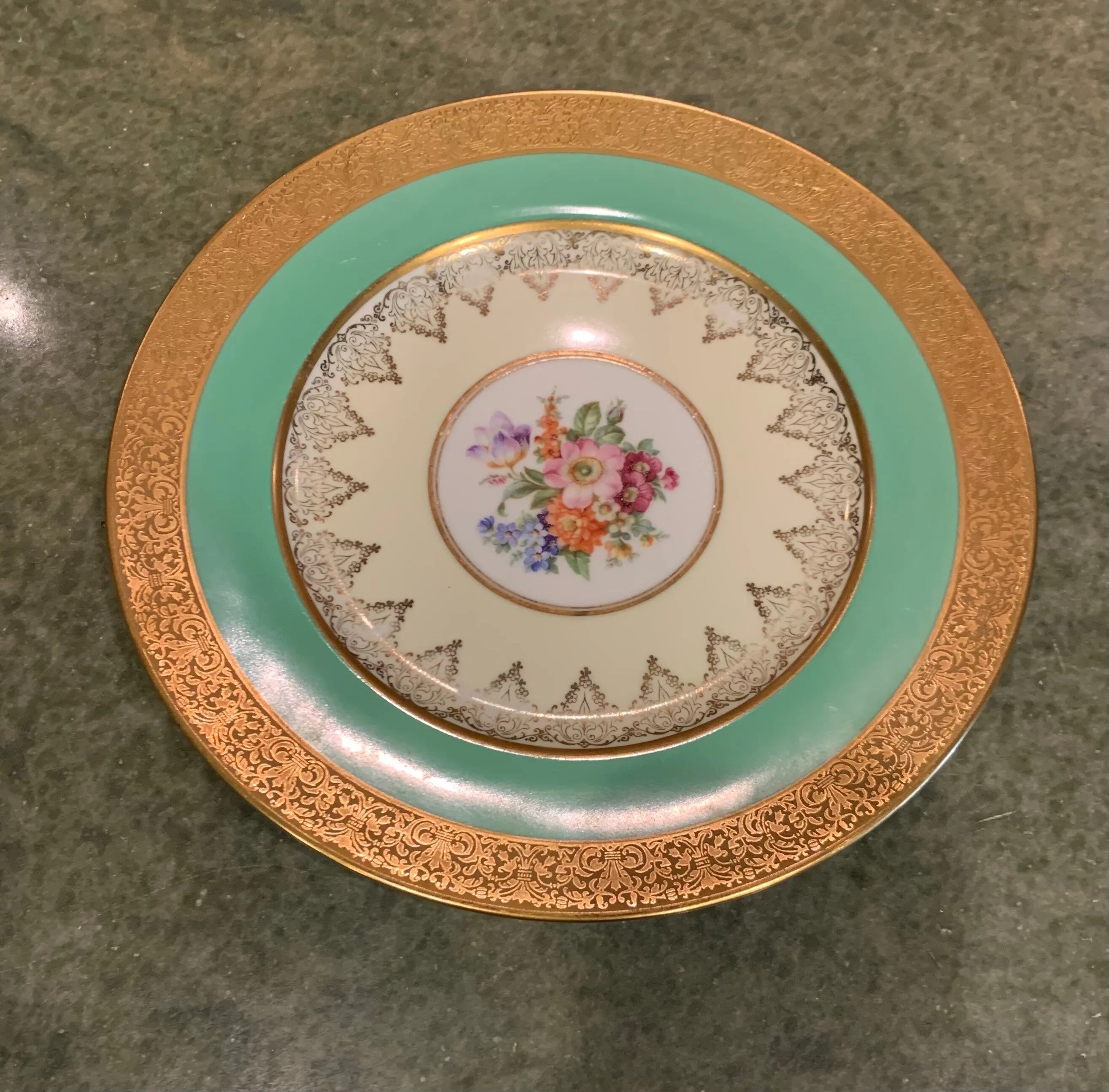 Hand Painted Bavarian Porcelain Plate