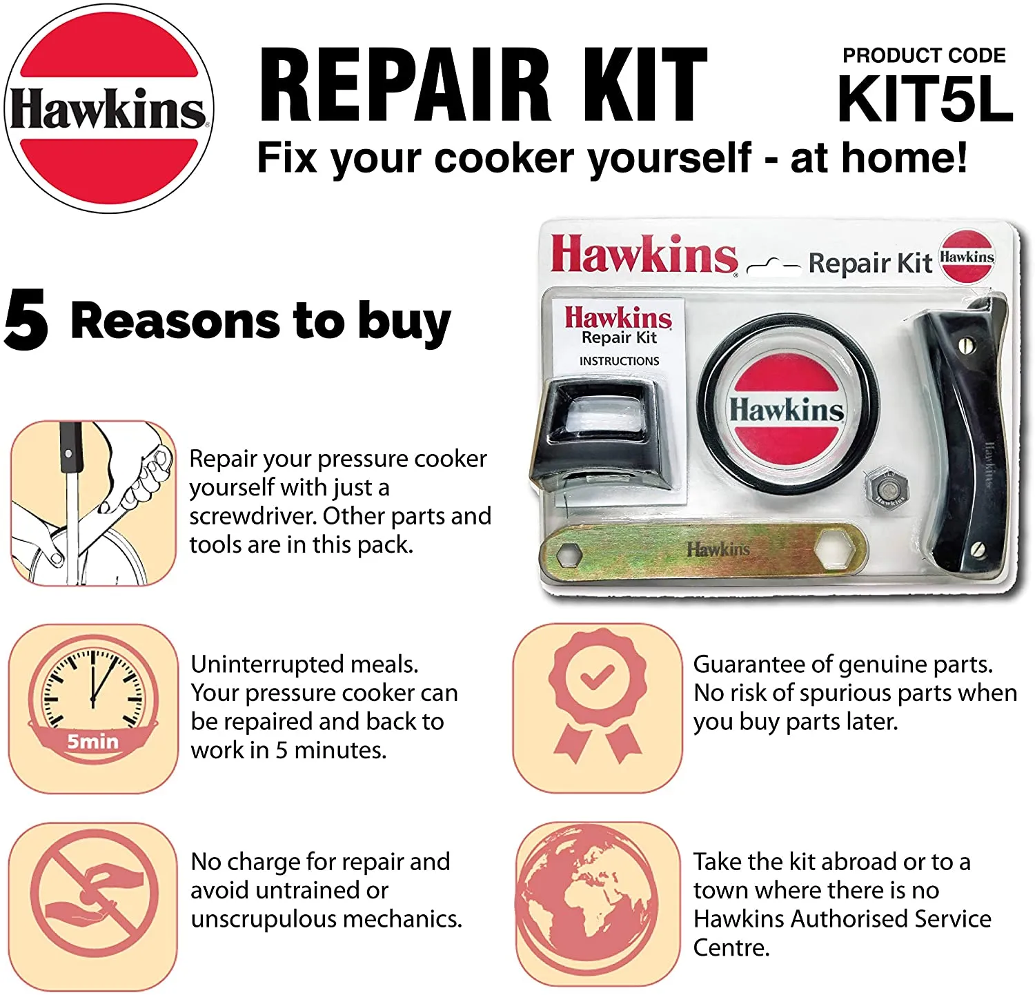 Hawkins Pressure Cooker Repair Kit - KIT5L