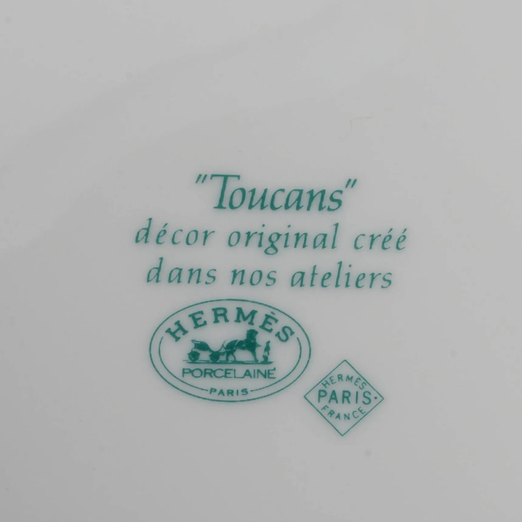 Hermes Multi-Color Porcelain Toucans Serving Plate