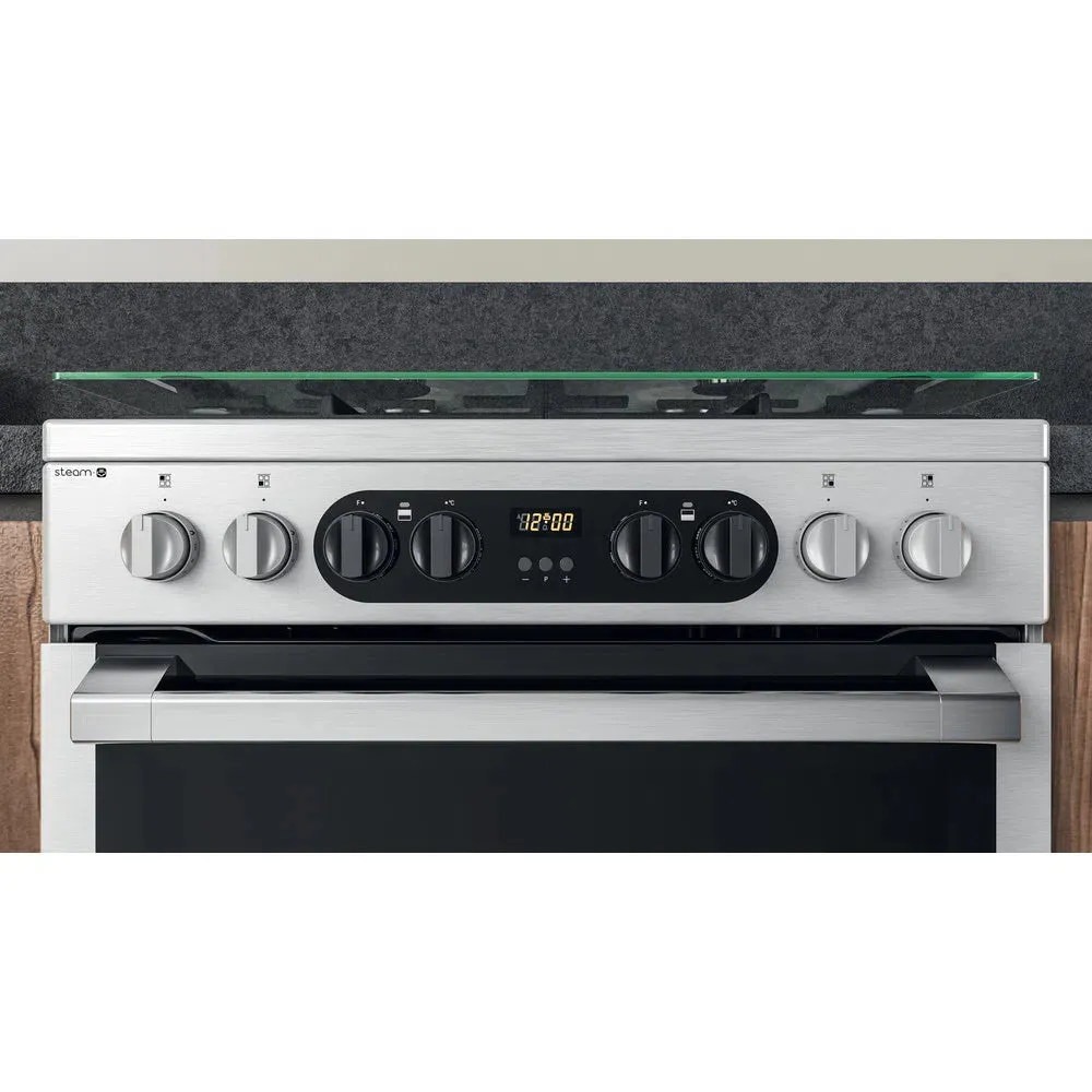 Hotpoint HDM67G8C2CXUK 60cm Dual Fuel Double Cooker Inox