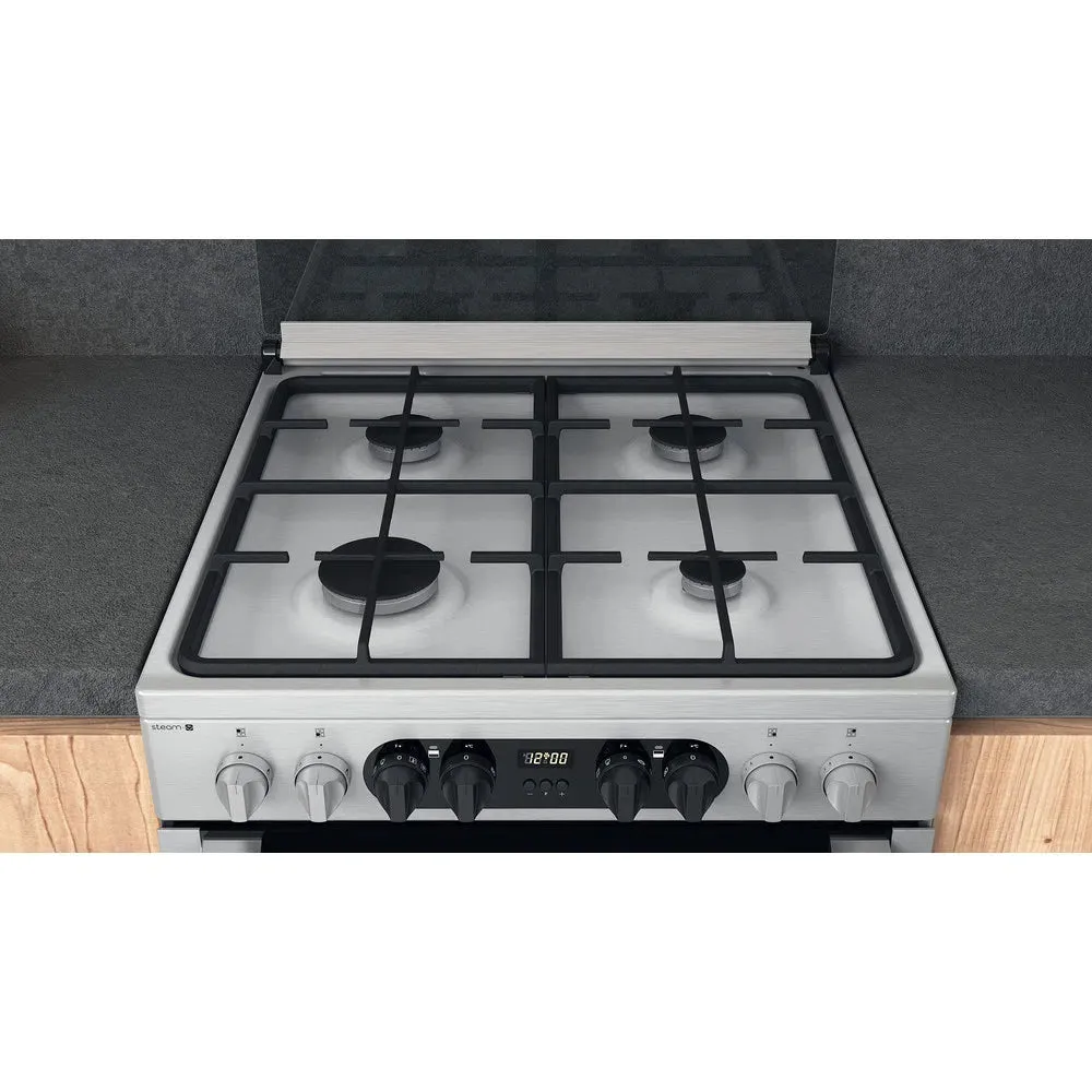 Hotpoint HDM67G8C2CXUK 60cm Dual Fuel Double Cooker Inox