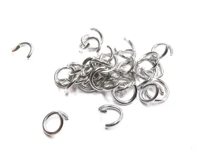 Jump Ring, 1.2x8mm, Stainless Steel, 50 Pieces | 不鏽鋼開口圈, 1.2x8mm圓形, 50個