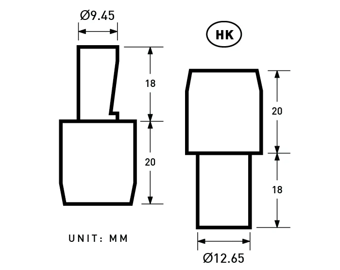 KAM | 12.8mm Double-sided Plastic Press Snap Fastener | KPS-A128