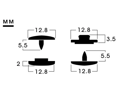 KAM | 12.8mm Double-sided Plastic Press Snap Fastener | KPS-A128