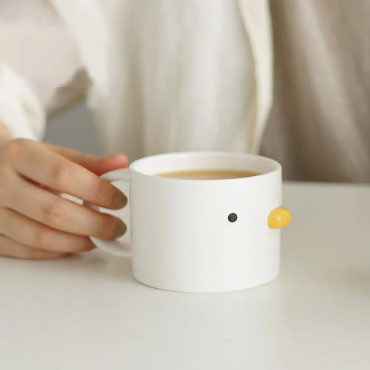 Kawaii Ceramic Chick Coffee Mug