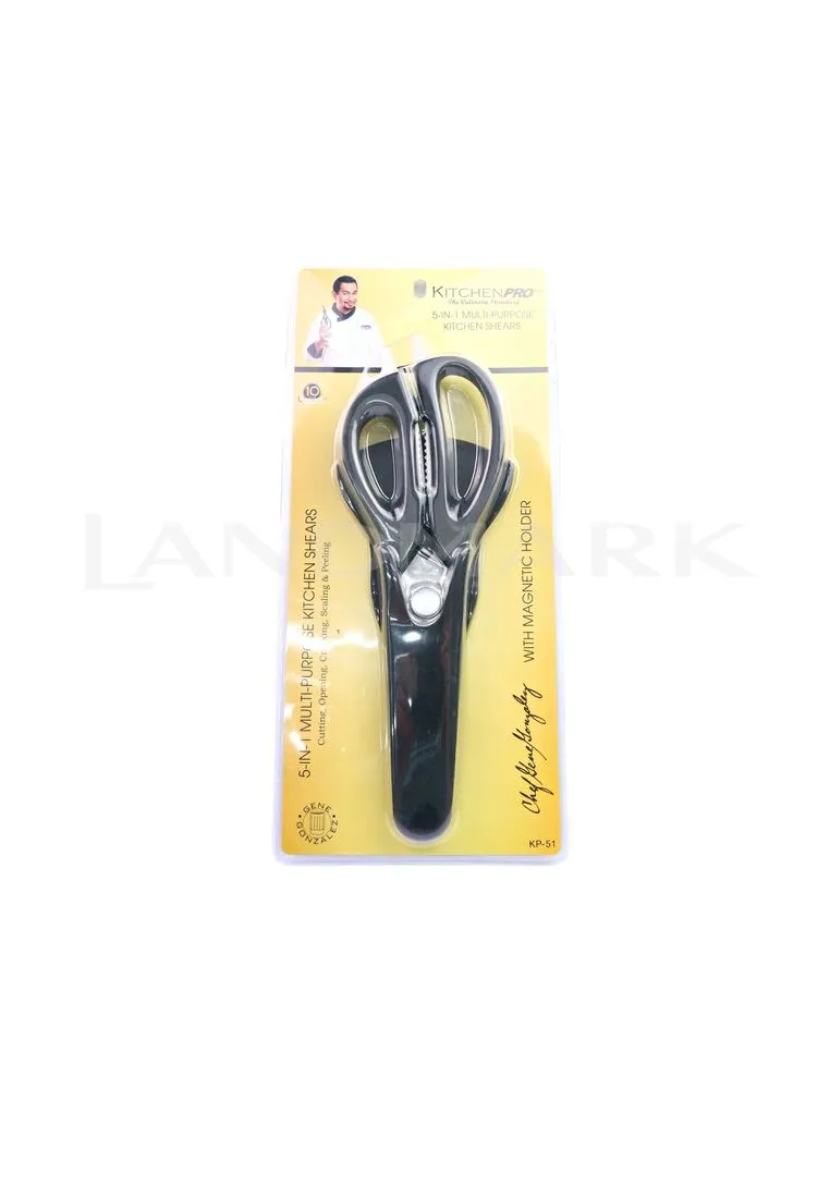 Kitchen Pro Chef Gene Gonzales 5-in-1 Multi-purpose Kitchen Shears with Magnetic Holder