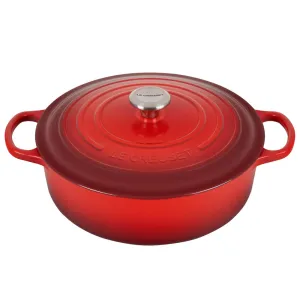 6.75 Qt Le Creuset Wide Round Oven - Cerise Red (PROMO)