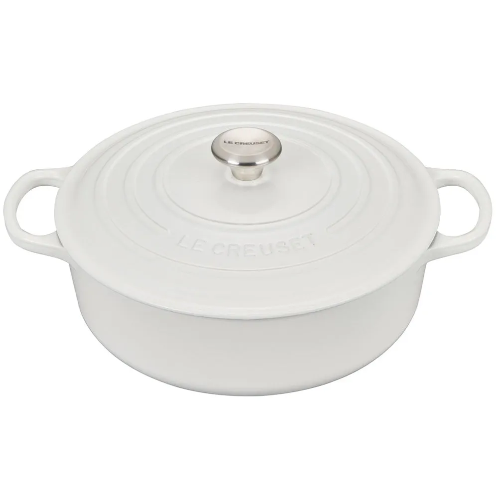 Le Creuset Wide 6.75 Qt Round Oven - White (PROMO)